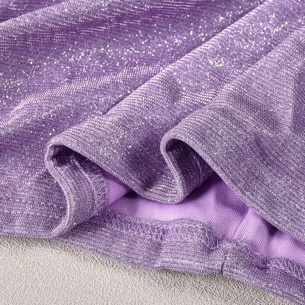 PURPLE SPARKLE MINI DRESS Gloria Lanvin