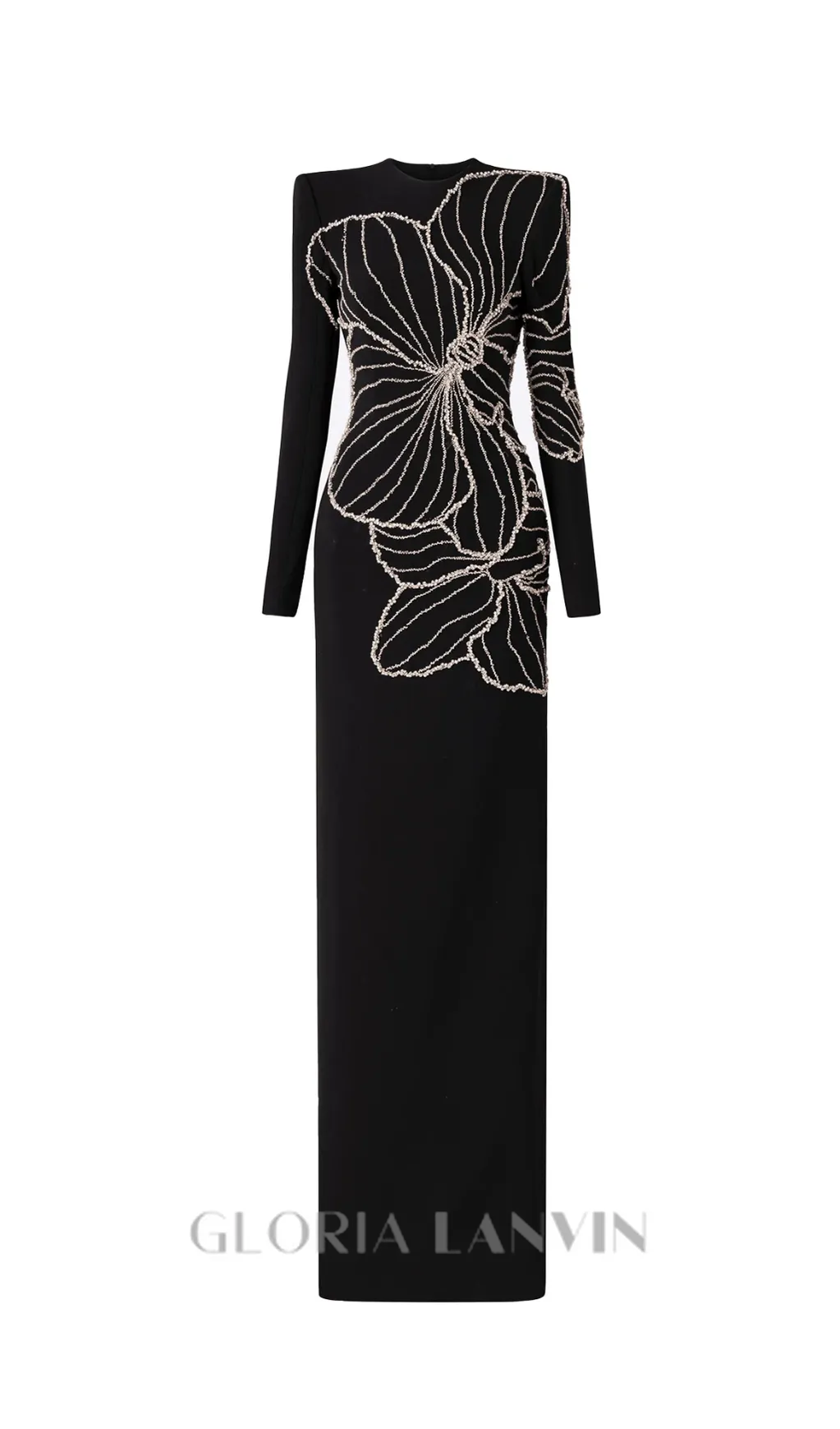 Raelynn Bodycon Long Sleeve Crepe maxi Dress Gloria Lanvin