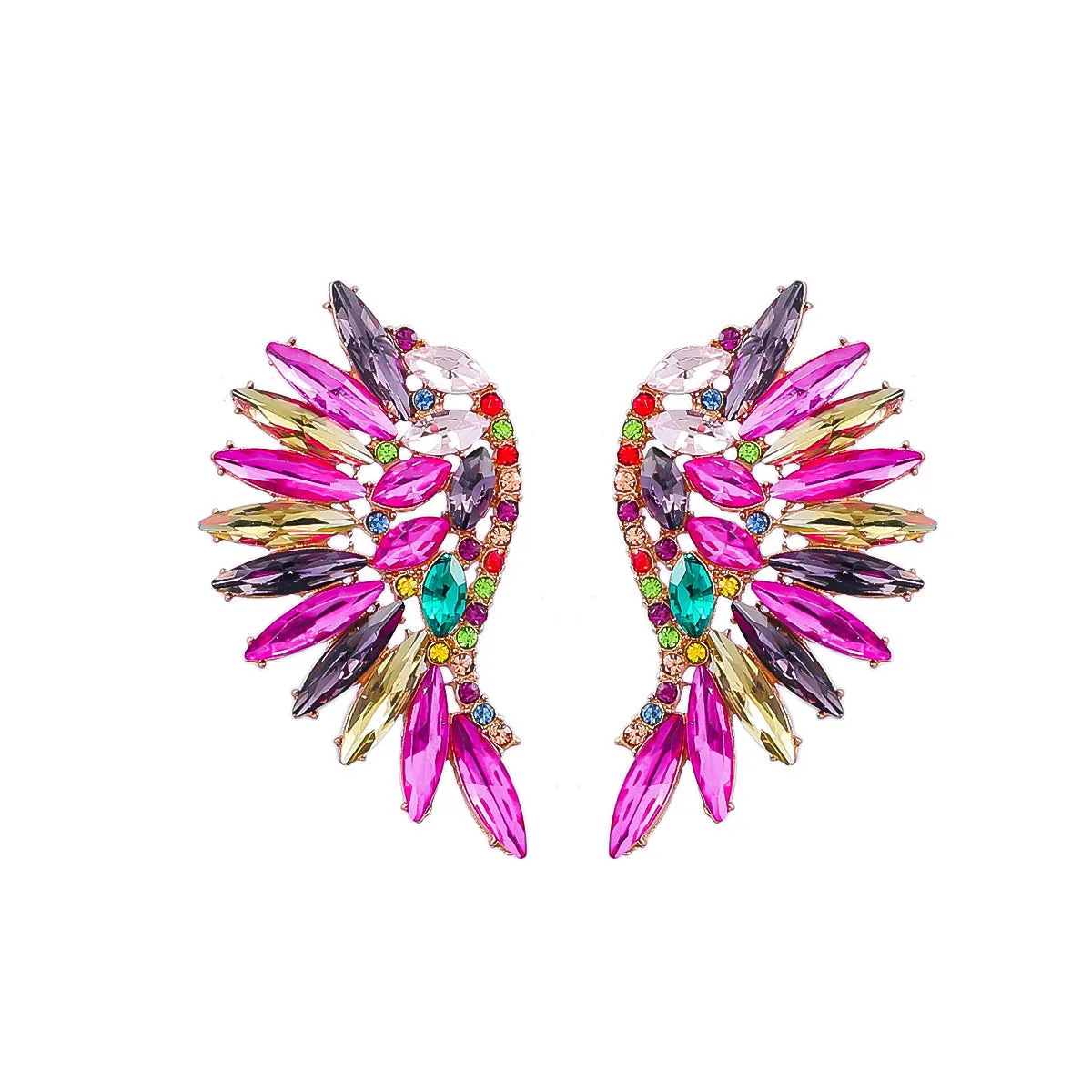 RAINBOW RHINESTONE EARRINGS Gloria Lanvin