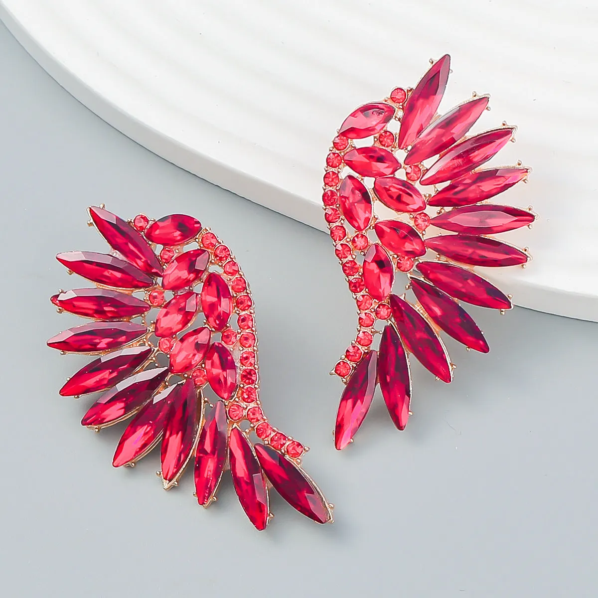 RAINBOW RHINESTONE EARRINGS Gloria Lanvin