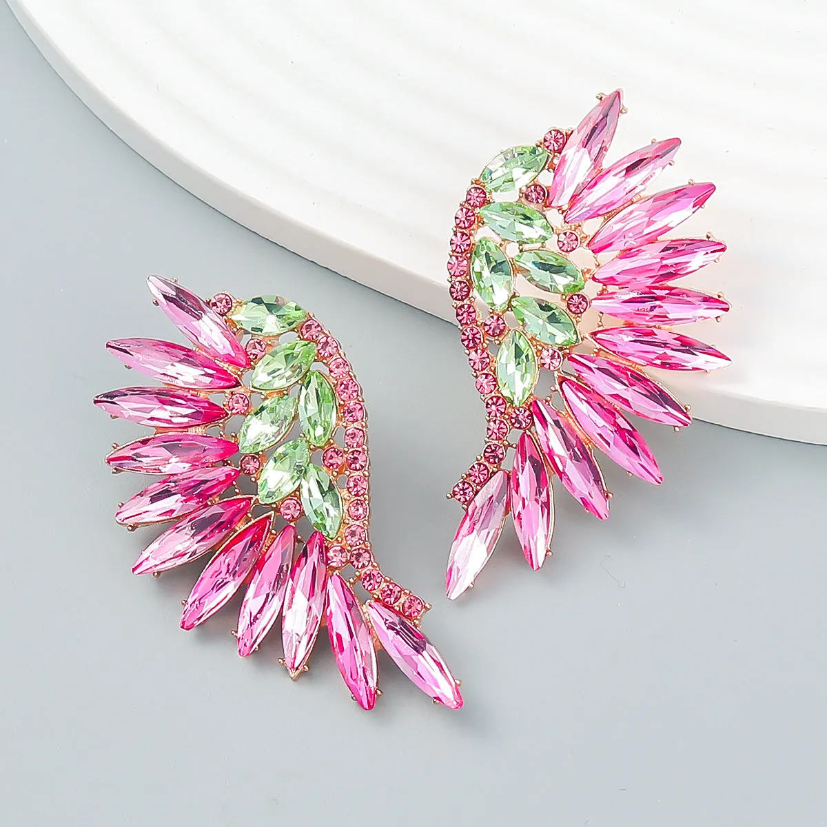 RAINBOW RHINESTONE EARRINGS Gloria Lanvin