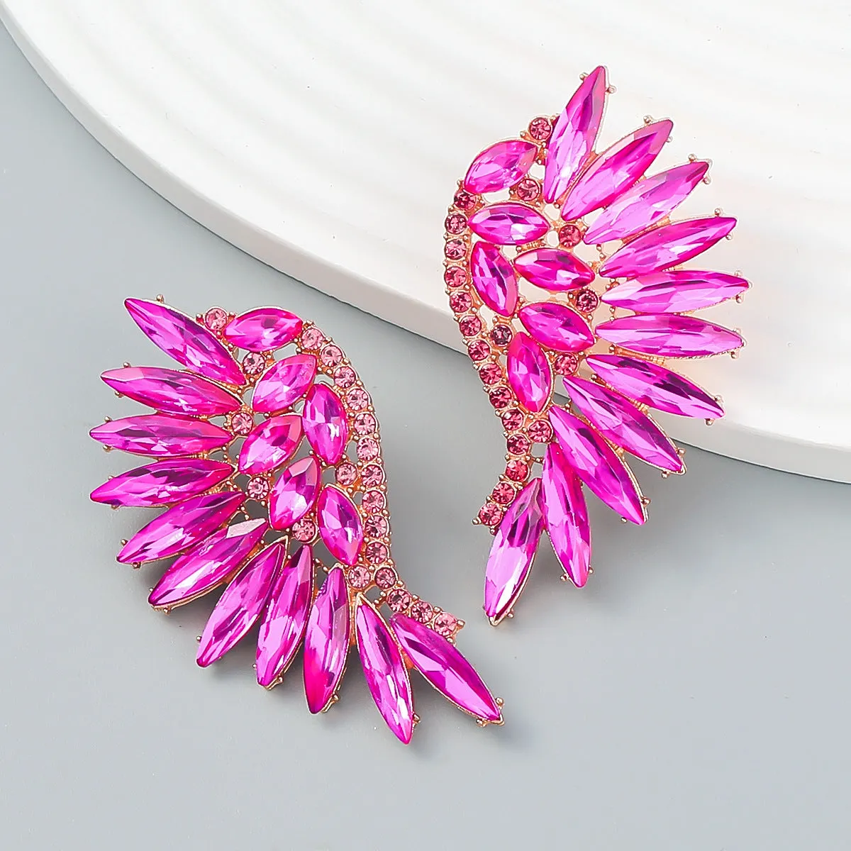 RAINBOW RHINESTONE EARRINGS Gloria Lanvin