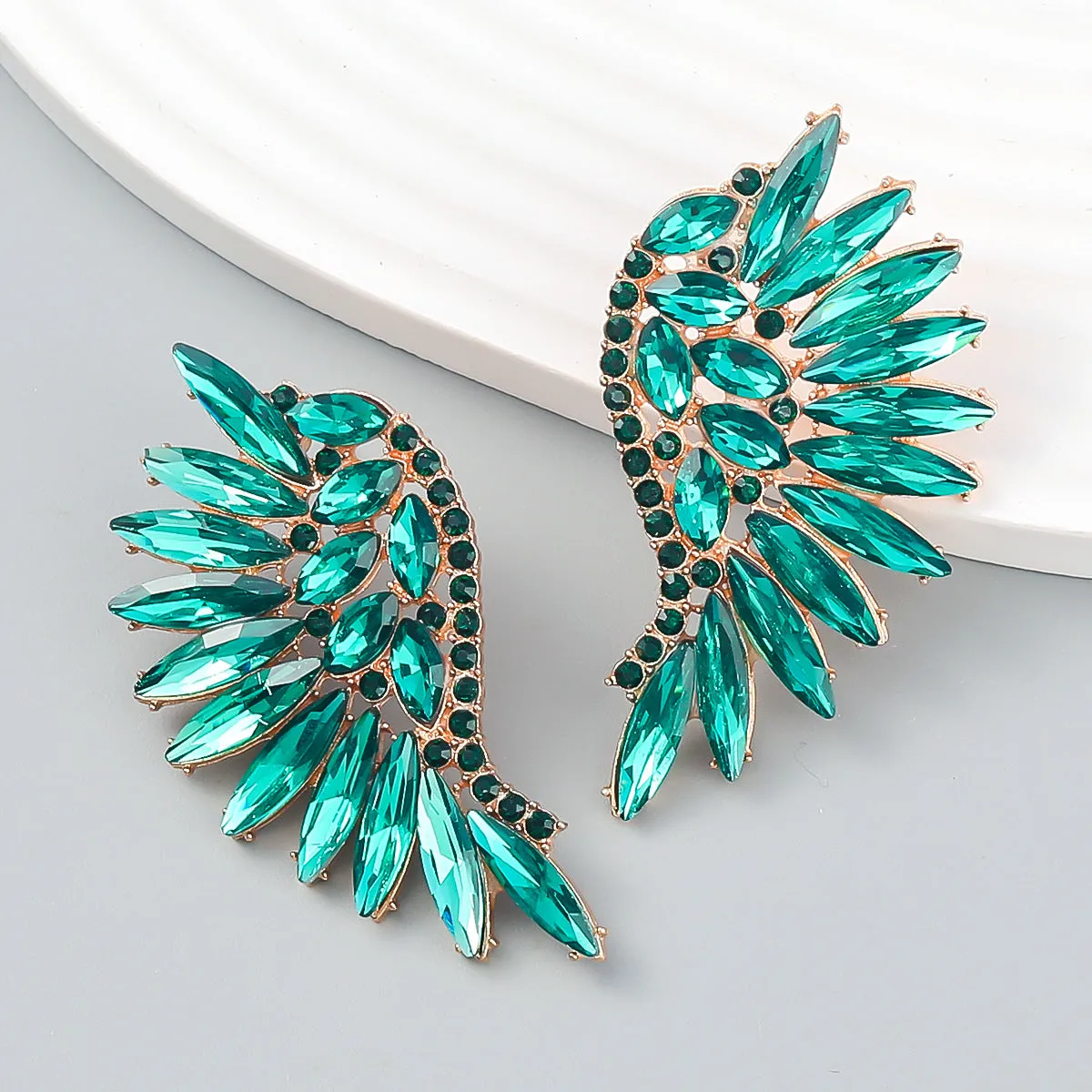 RAINBOW RHINESTONE EARRINGS Gloria Lanvin