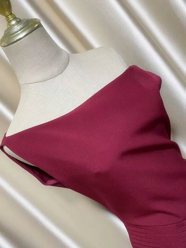 red ruched draped Asymmetric maxi dress Gloria Lanvin