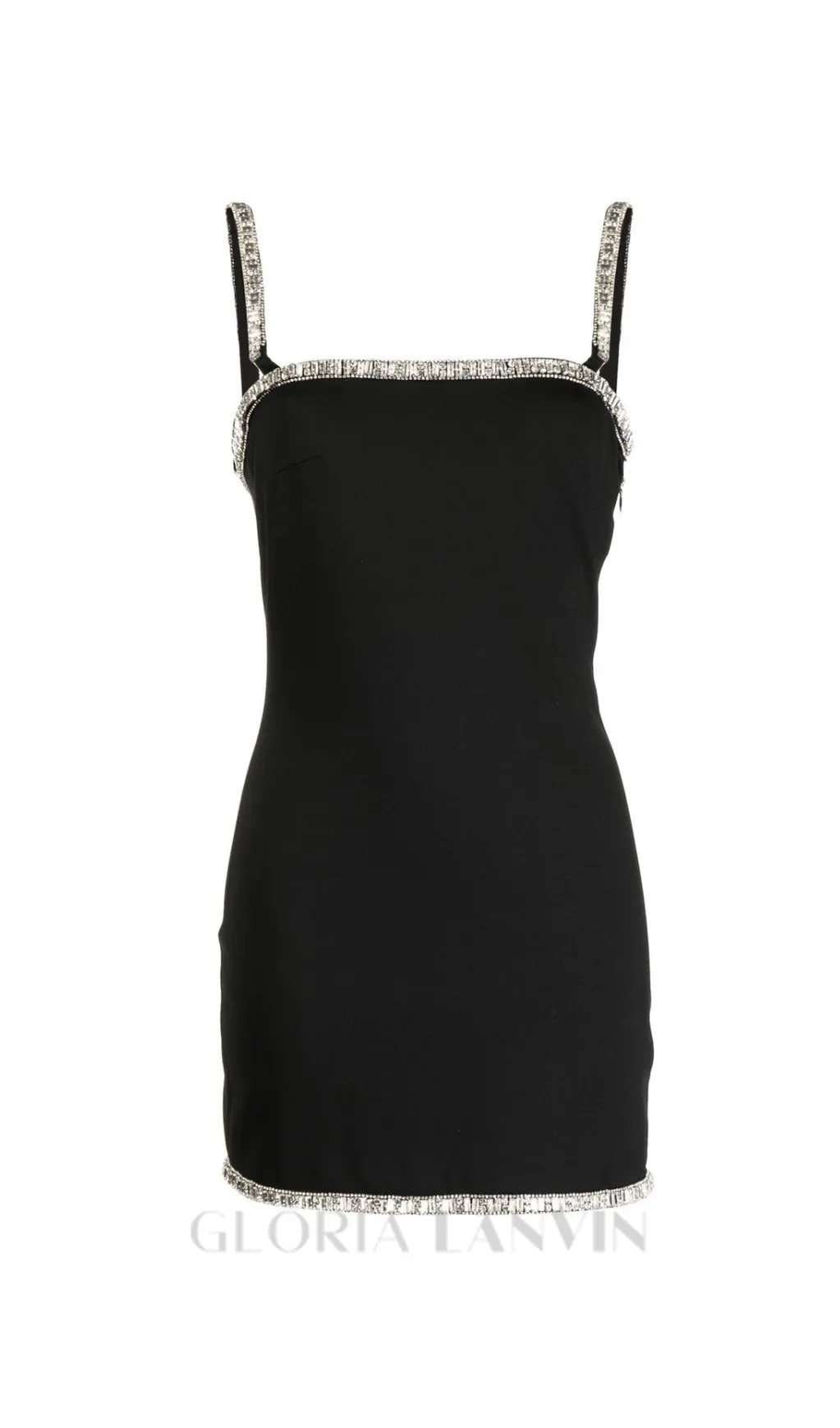 REGINA CRYSTAL-EMBELLISHED MINI DRESS IN BLACK Gloria Lanvin