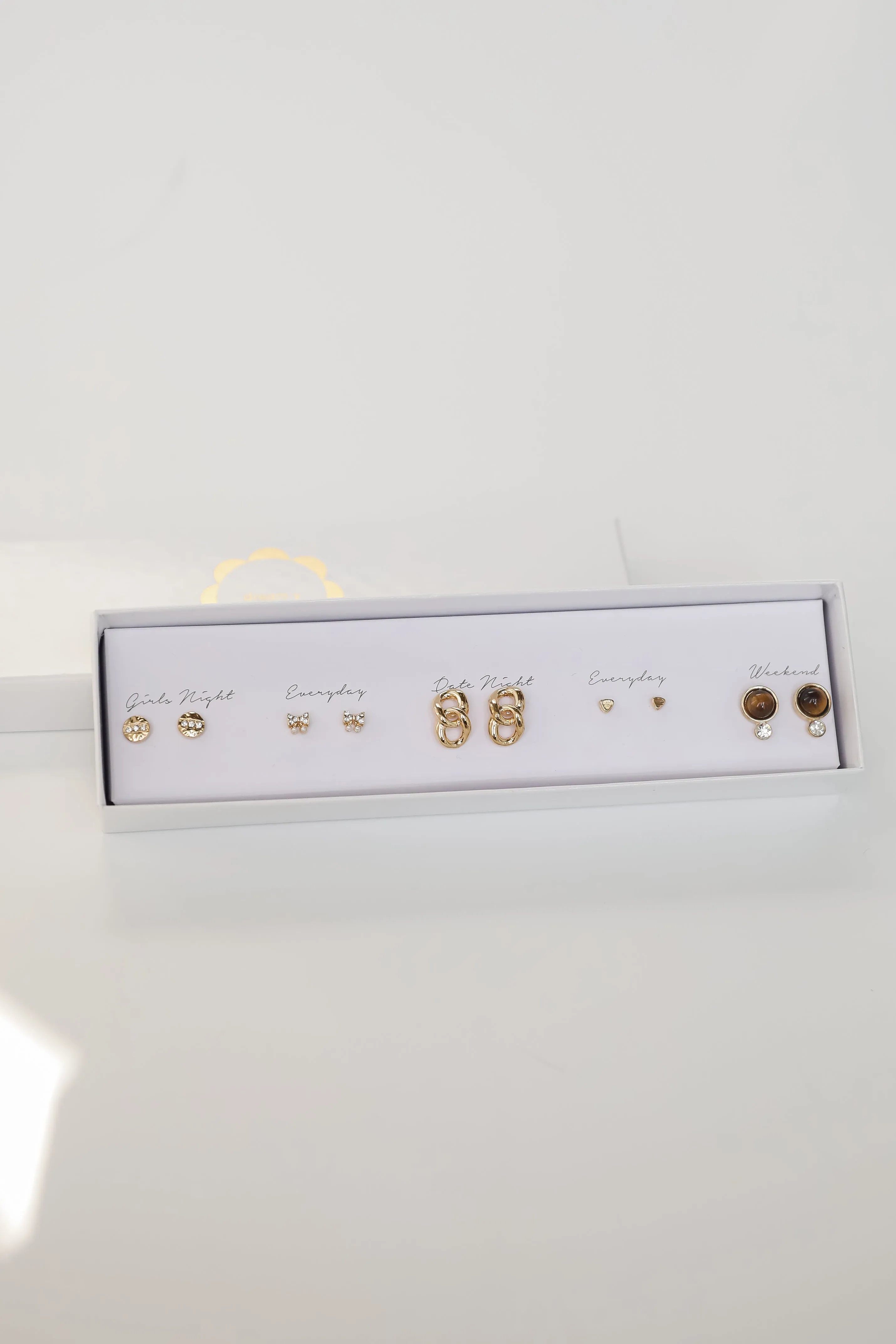 Regina Gold Stud Earring Set