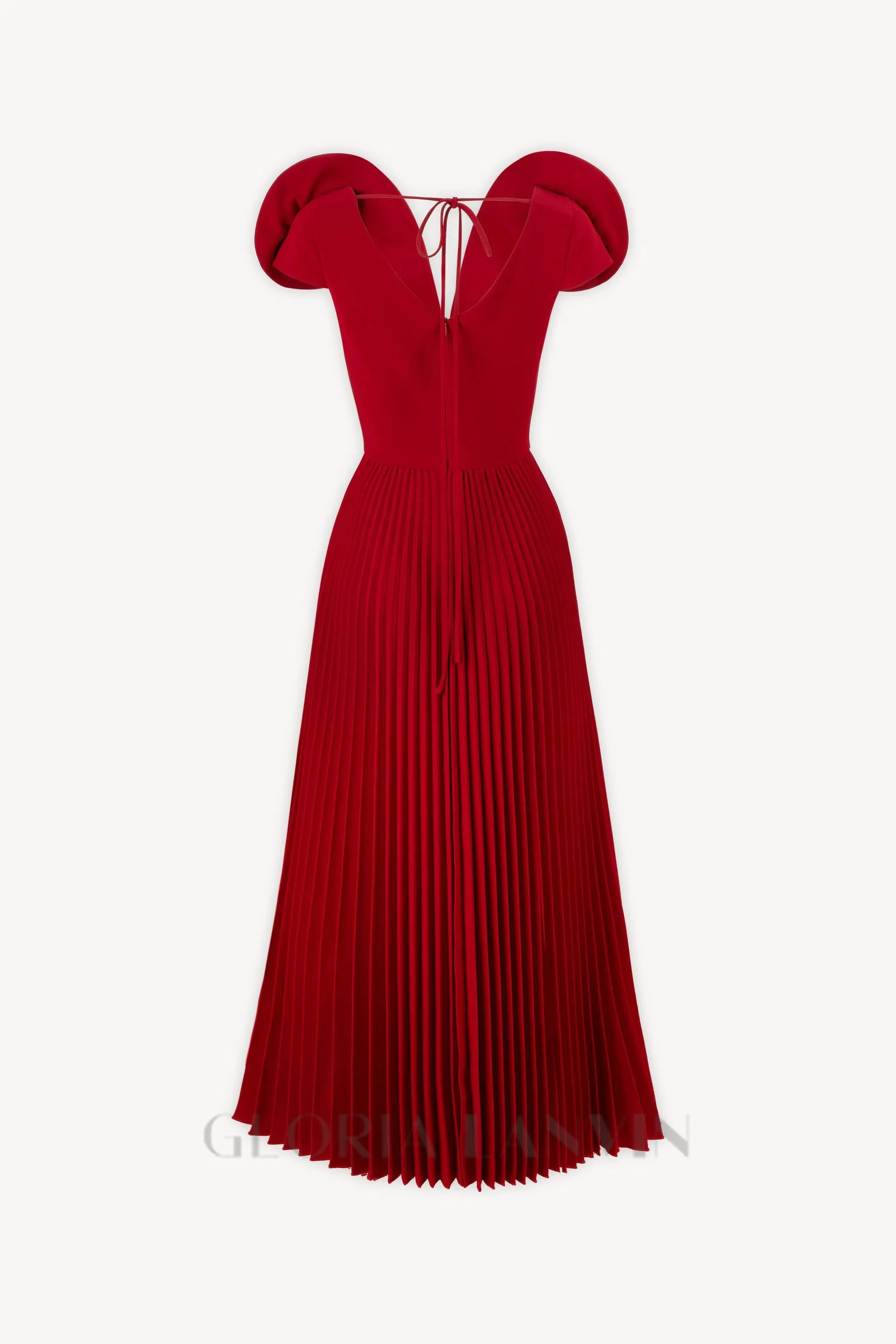 rhapsody floral embellished pleated midi dress Gloria Lanvin