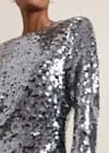 Rhia Silver Sequin Mini Dress Gloria Lanvin
