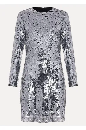 Rhia Silver Sequin Mini Dress Gloria Lanvin