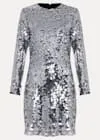 Rhia Silver Sequin Mini Dress Gloria Lanvin
