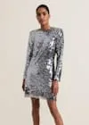 Rhia Silver Sequin Mini Dress Gloria Lanvin