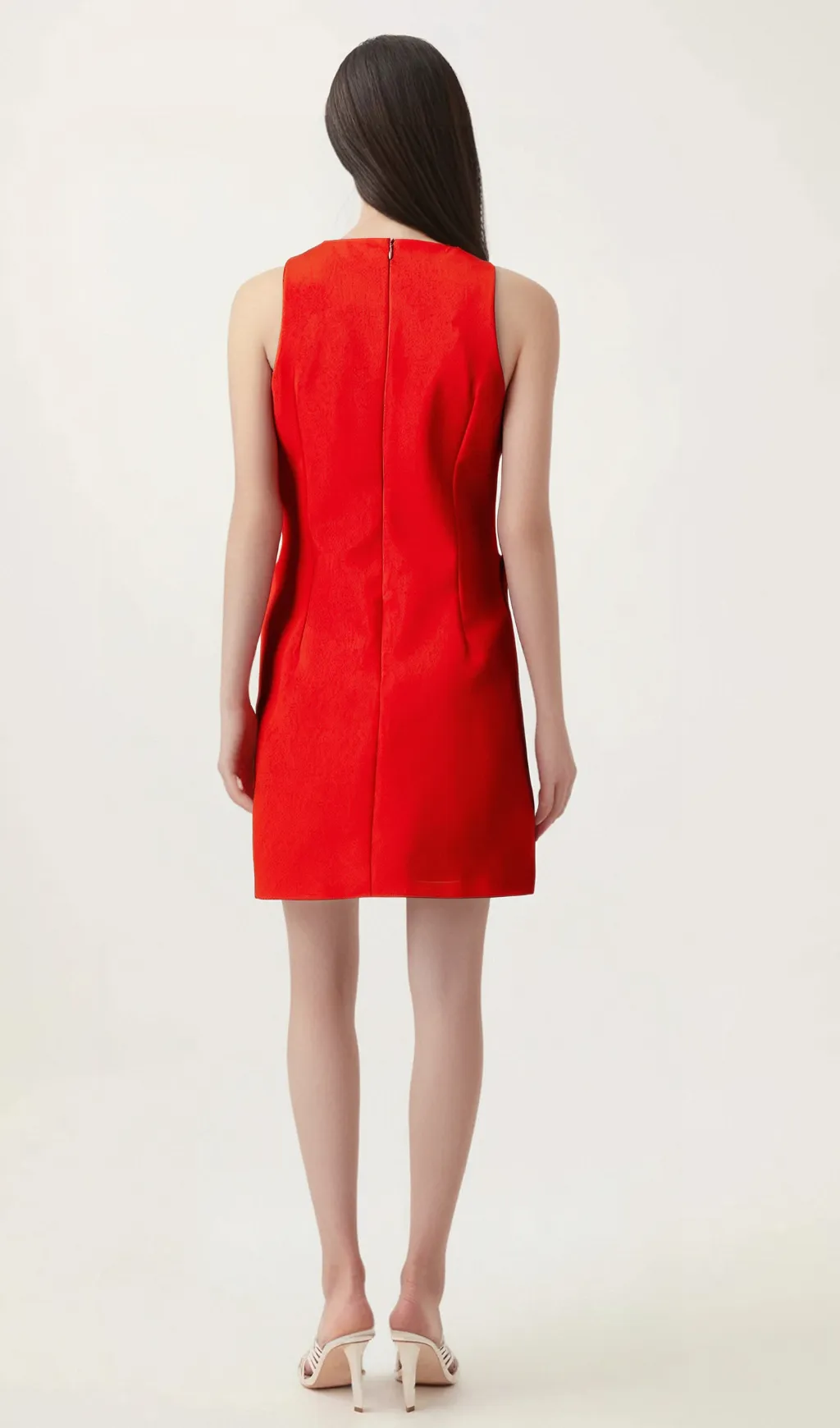 Ronnie red sleeveless bow mini dress Gloria Lanvin