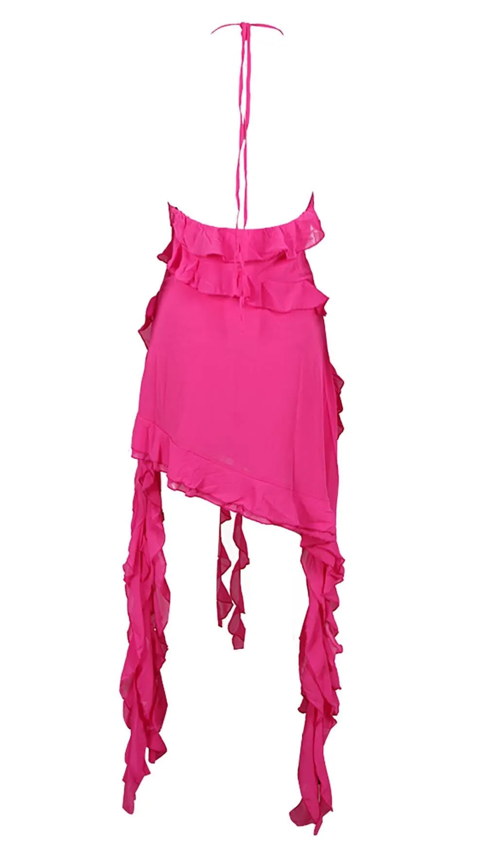 ROSE-EMBELLISHED RUFFLED MINI DRESS IN PINK Gloria Lanvin