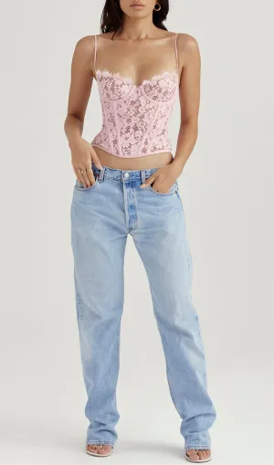 ROSE LACE UNDERWIRED CORSET Gloria Lanvin