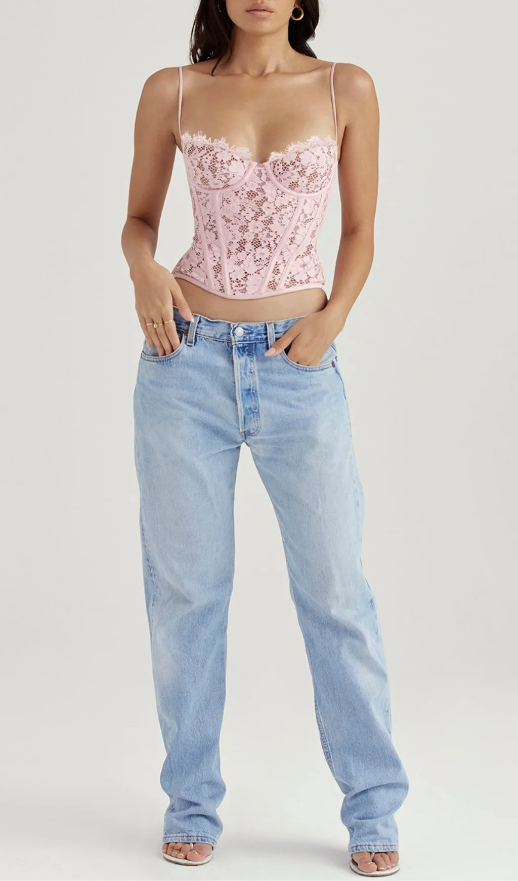 ROSE LACE UNDERWIRED CORSET Gloria Lanvin