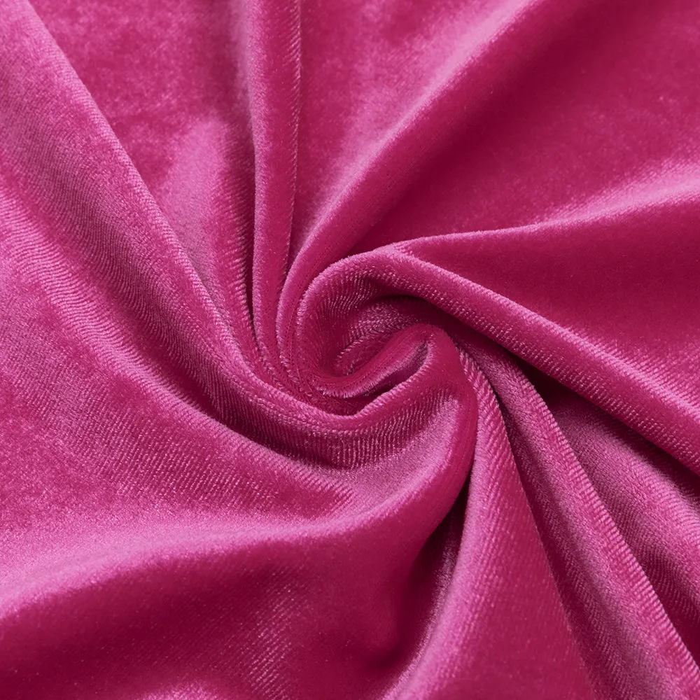 ROSE RED ONE-SHOULDER LONG-SLEEVED SLIT MAXI DRESS Gloria Lanvin
