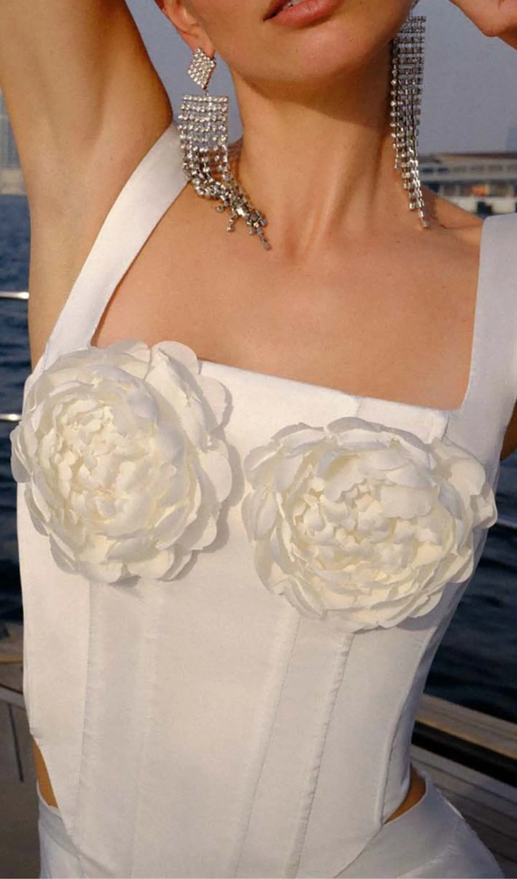 ROSES EMBELISHED CORSET TWO PIECES SET Gloria Lanvin
