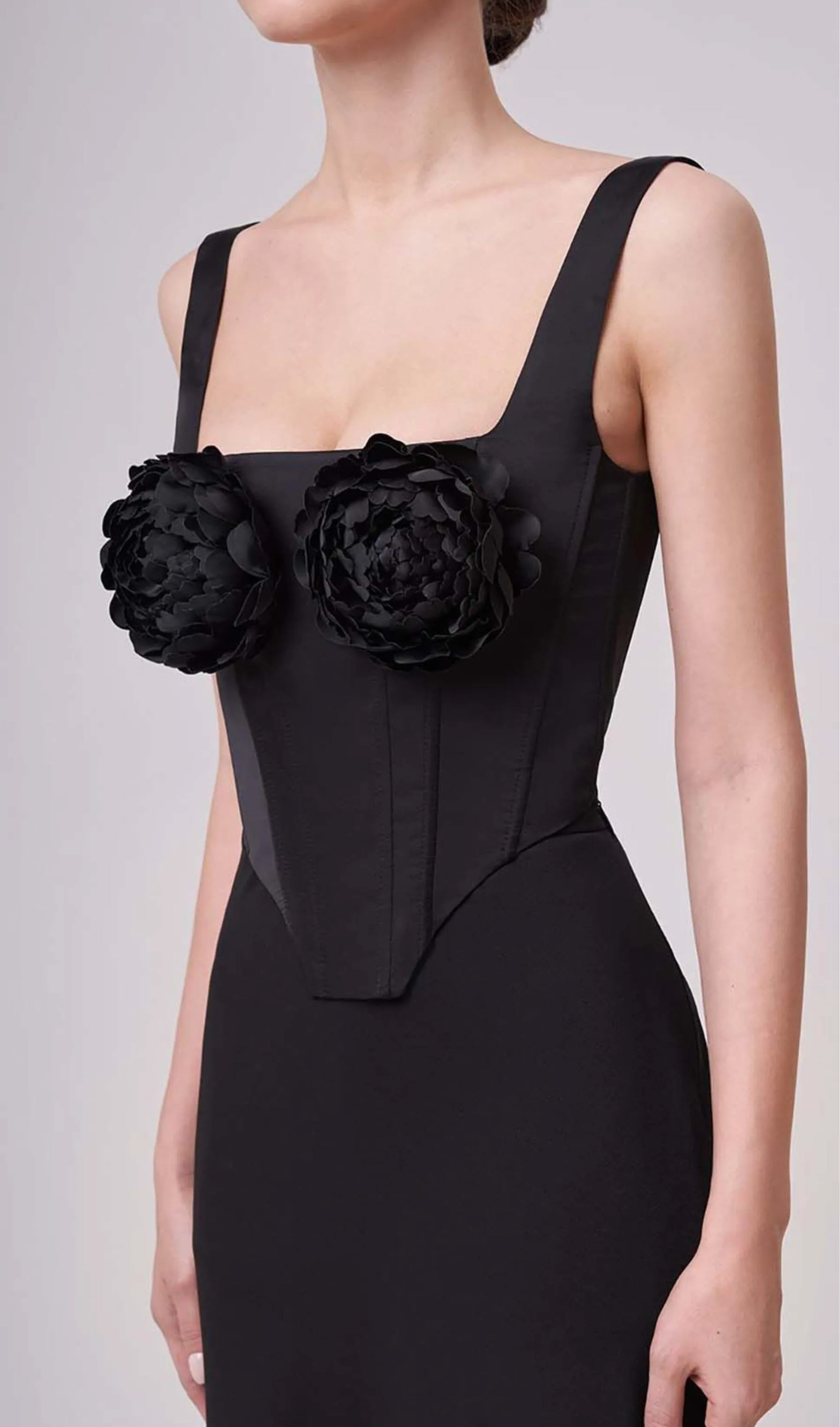 ROSES EMBELISHED CORSET TWO PIECES SET Gloria Lanvin