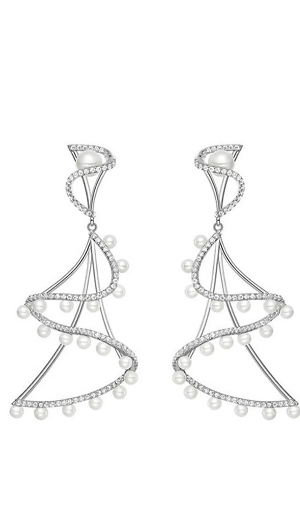 ROTATING BALLET PEARL EARRINGS Gloria Lanvin