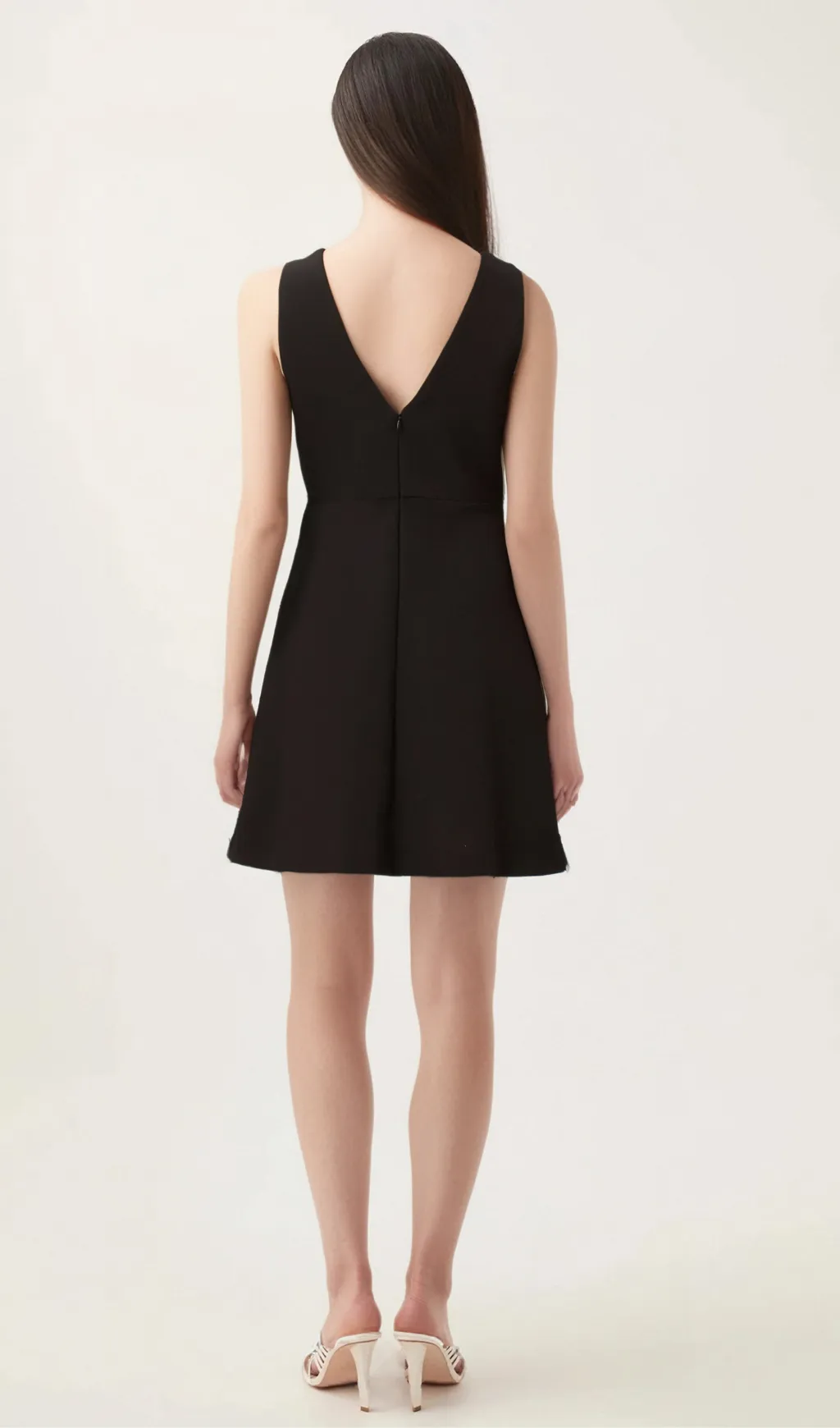 Roxane V-neck sequin-bow mini dress in Black Gloria Lanvin