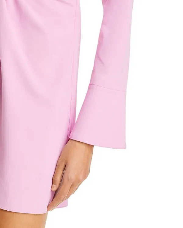 ruched shirt mini dress in pink Gloria Lanvin