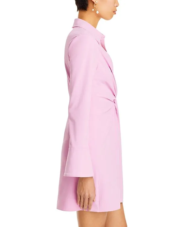 ruched shirt mini dress in pink Gloria Lanvin