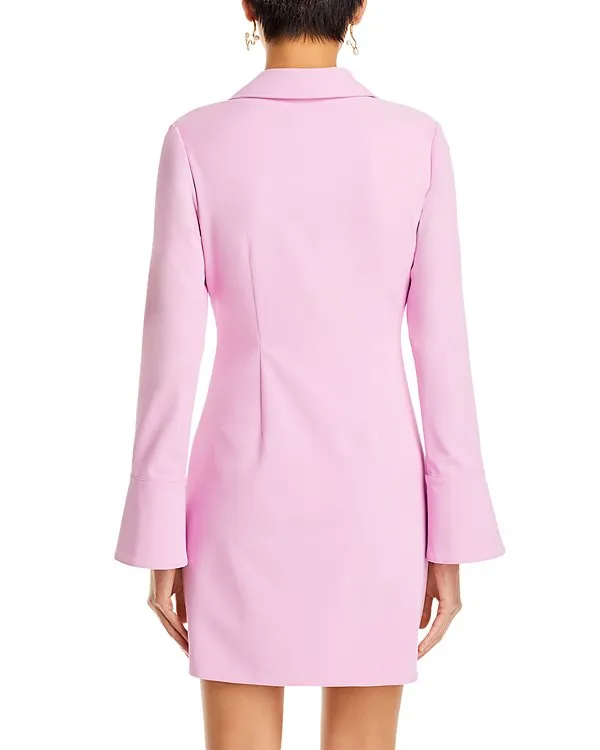 ruched shirt mini dress in pink Gloria Lanvin