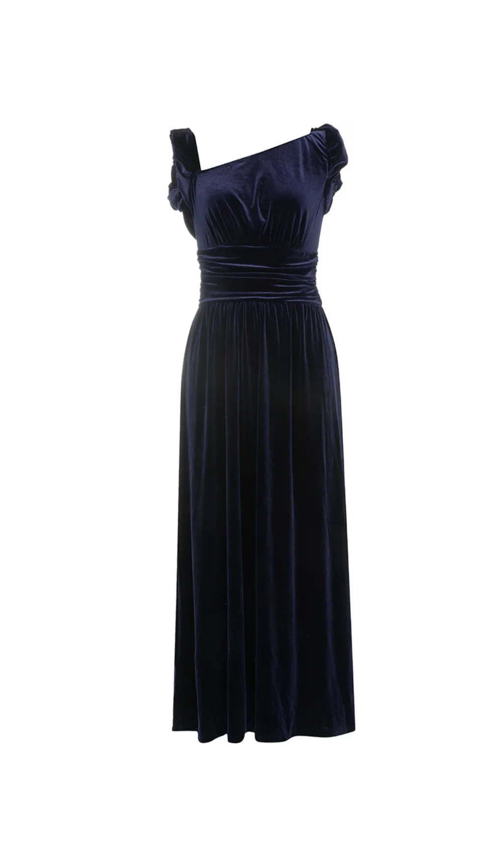 RUCHED WAIST VELVET MAXI DRESS Gloria Lanvin