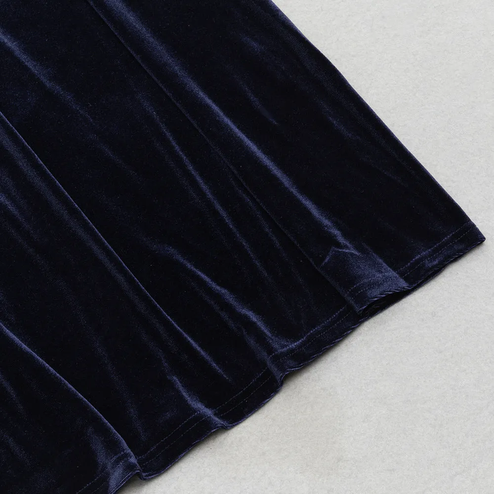 RUCHED WAIST VELVET MAXI DRESS Gloria Lanvin