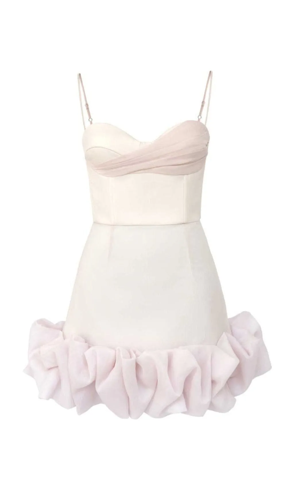 RUFFLED CORSET MINI DRESS IN PINK Gloria Lanvin