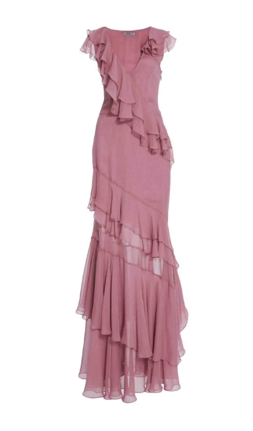RUFFLED MAXI DRESS IN PINK Gloria Lanvin