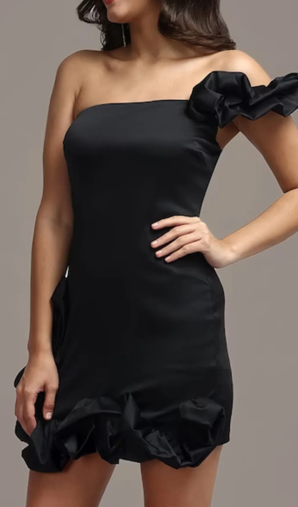 RUFFLED SHEATH MINI DRESS Gloria Lanvin