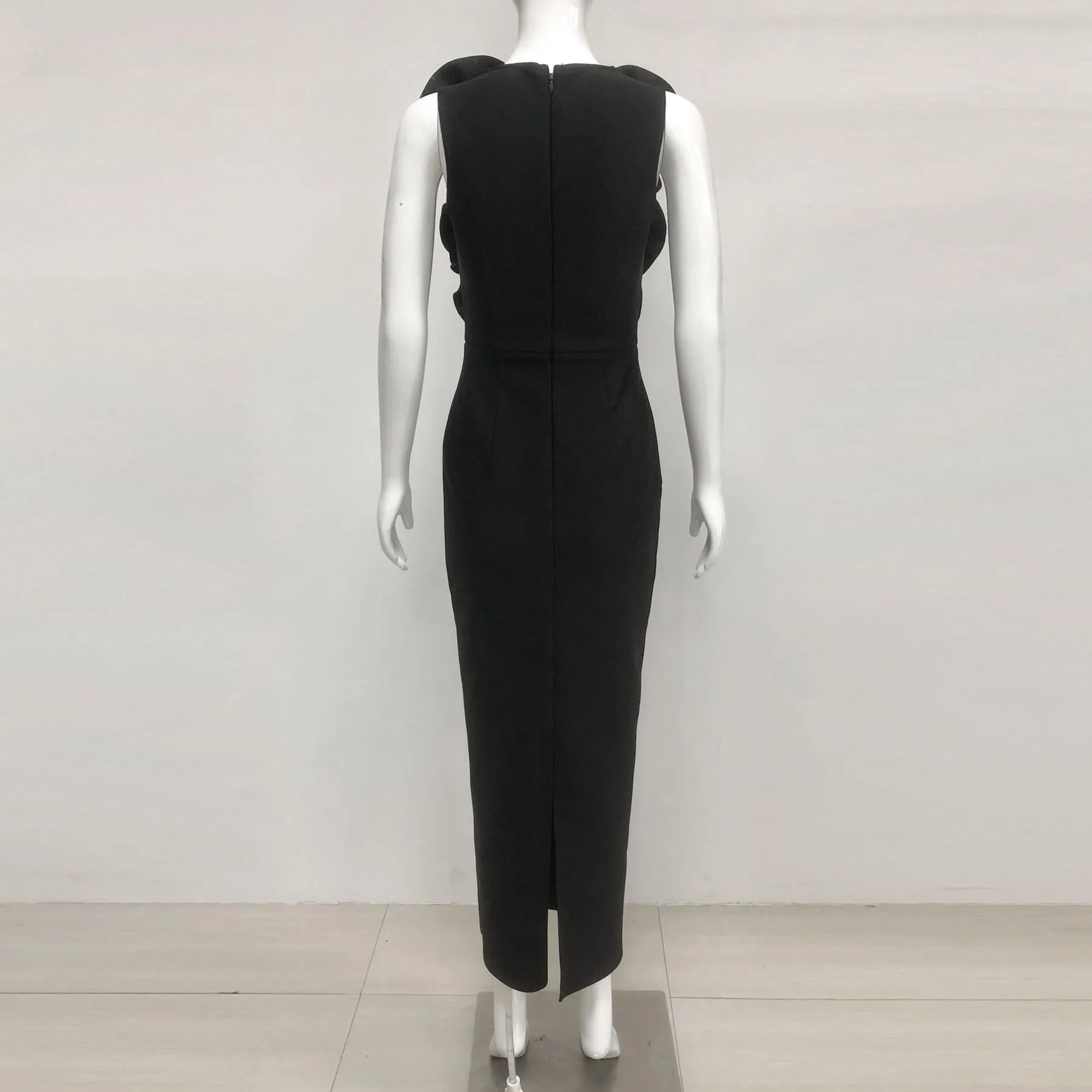 ruffled top with gold accents maxi dress Gloria Lanvin