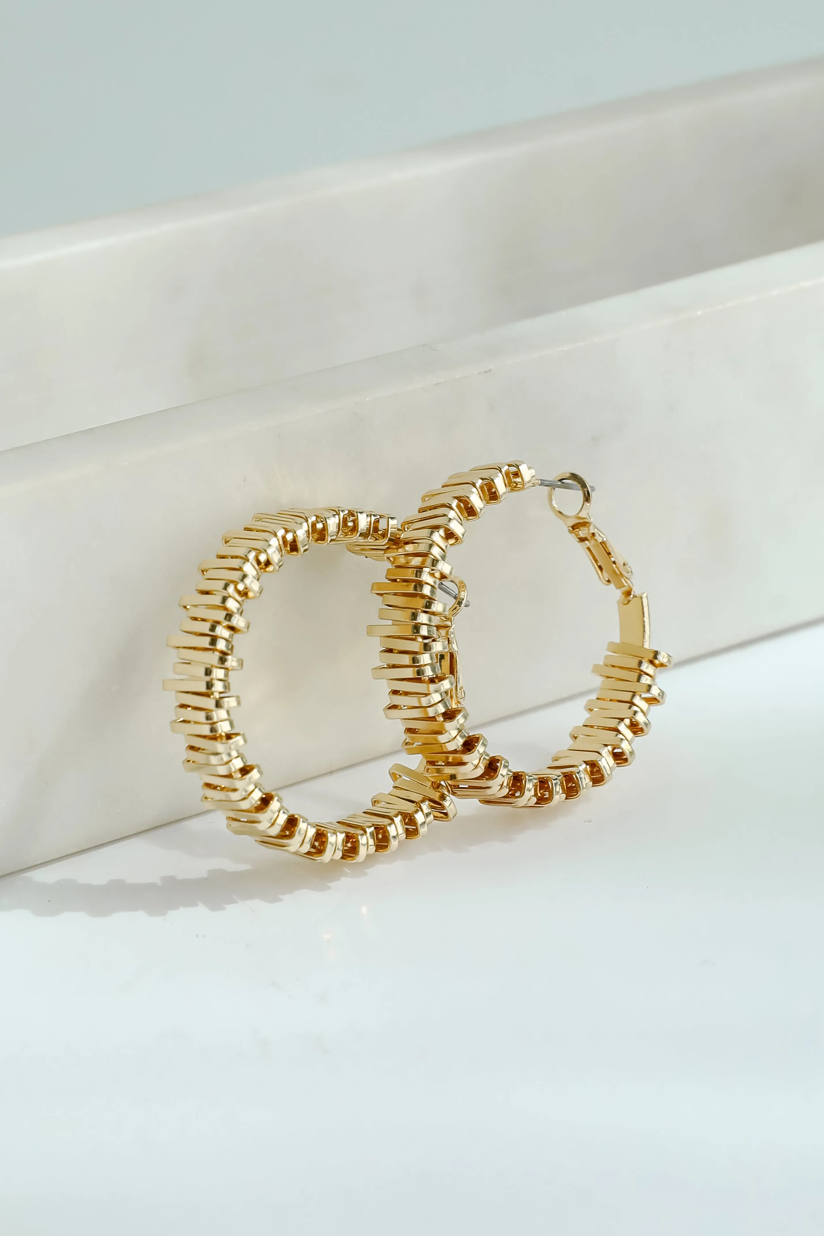 Ruth Textured Hoop Earrings