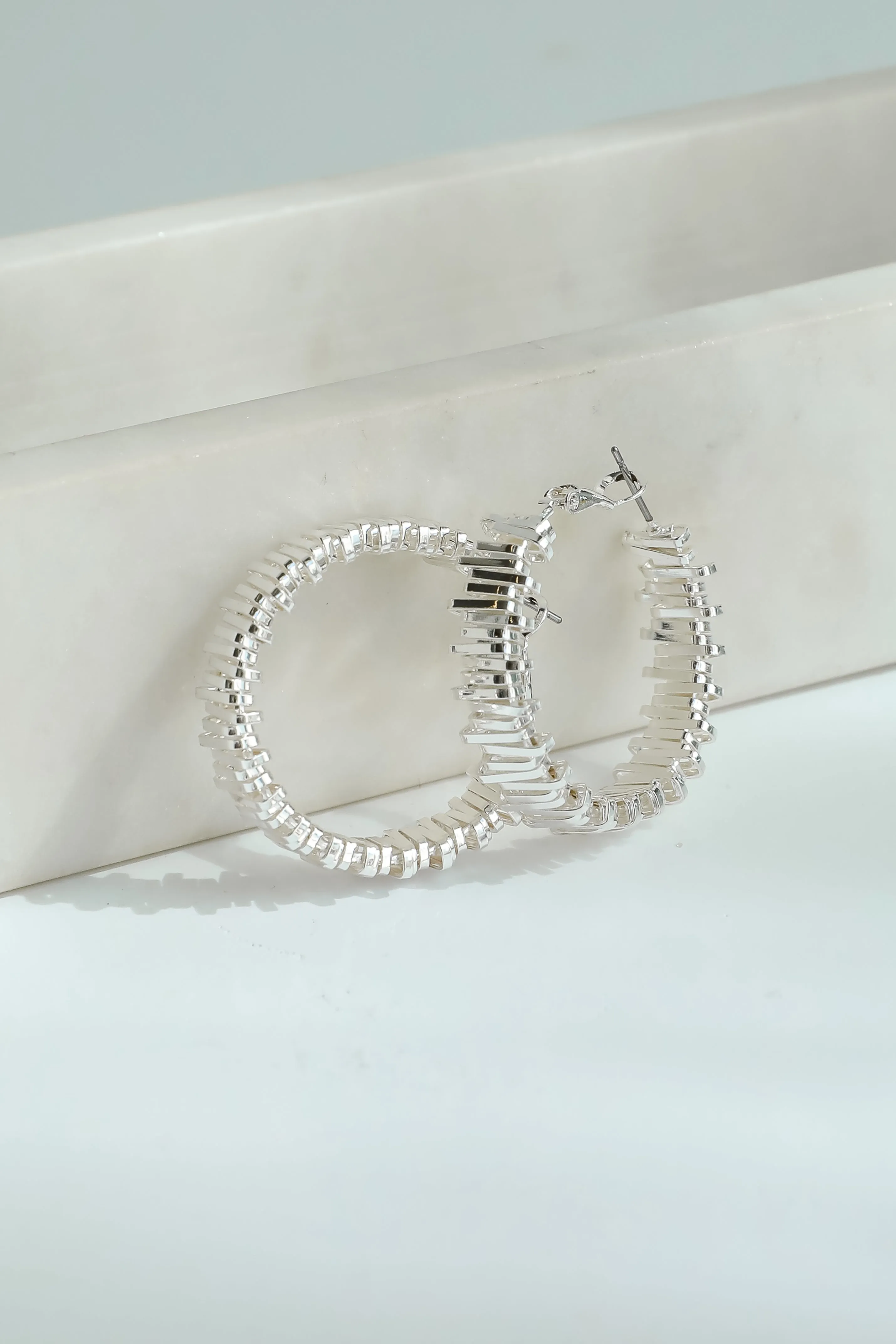 Ruth Textured Hoop Earrings