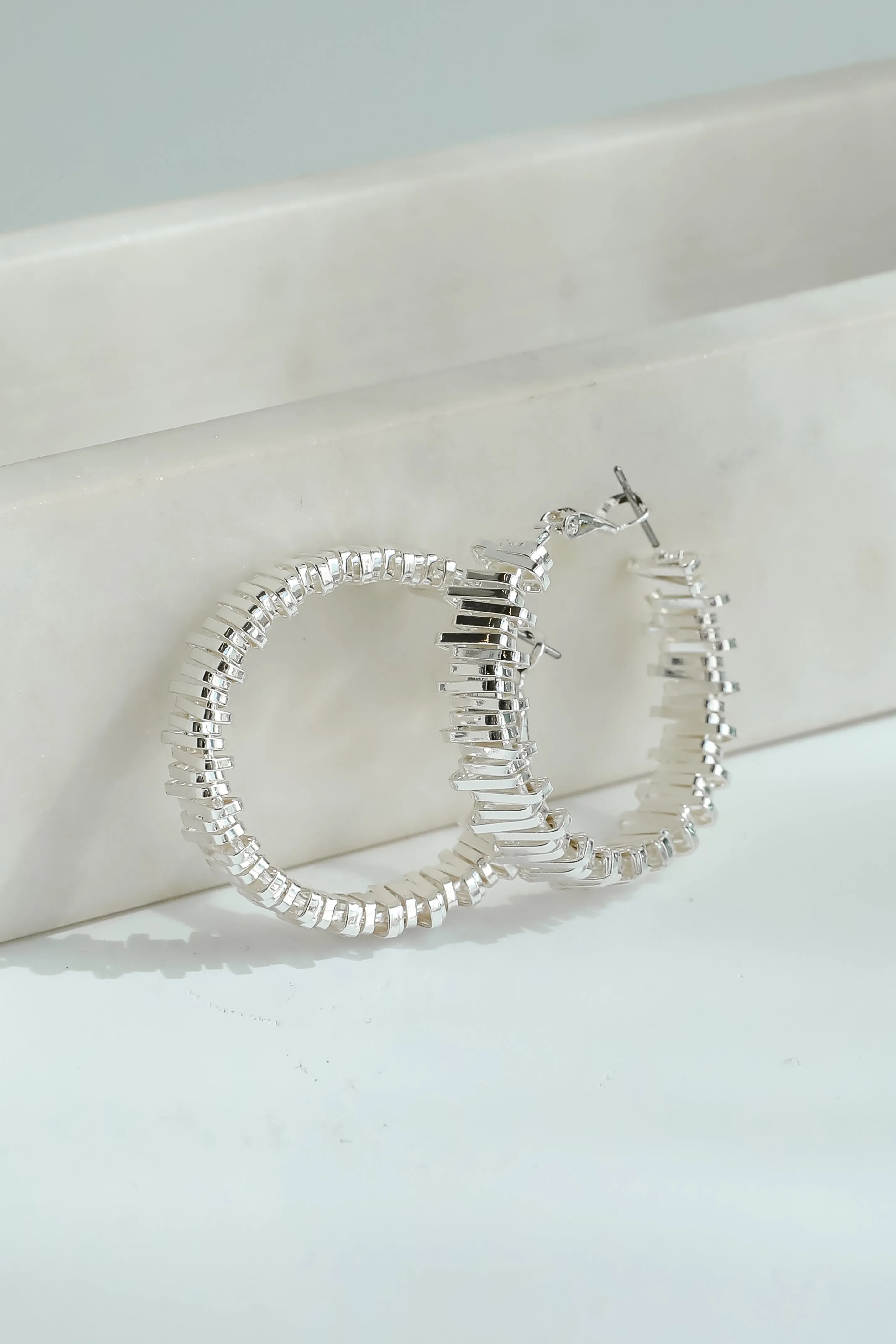 Ruth Textured Hoop Earrings