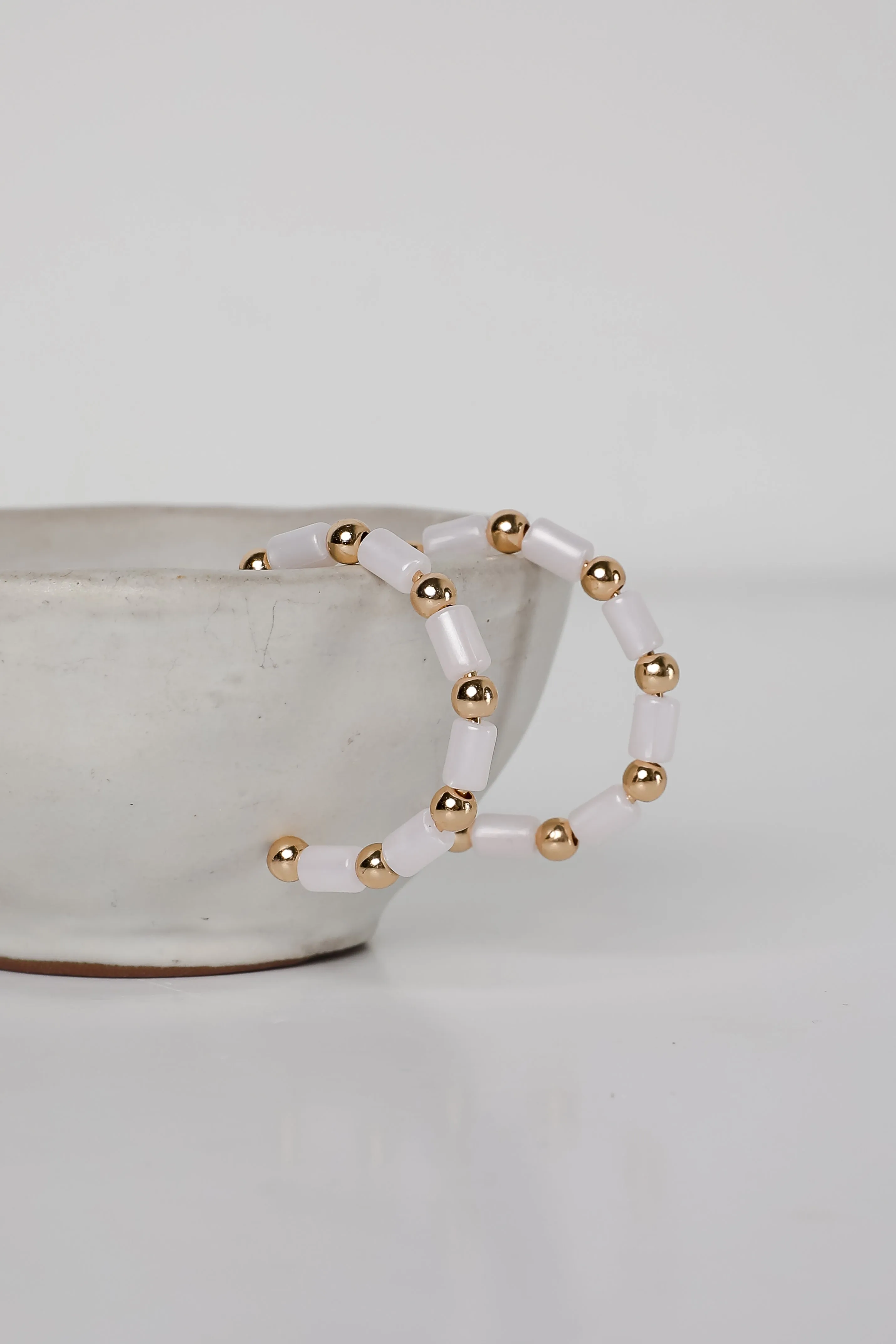 Sadie Beaded Hoop Earrings