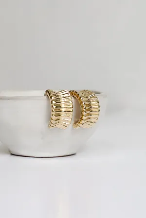 Samantha Textured Hoop Earrings