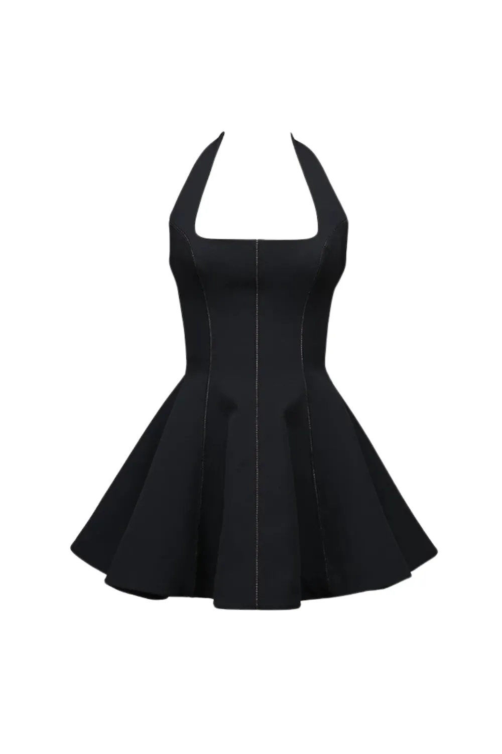 sandy halterneck bow-embellished mini dress in Black Gloria Lanvin