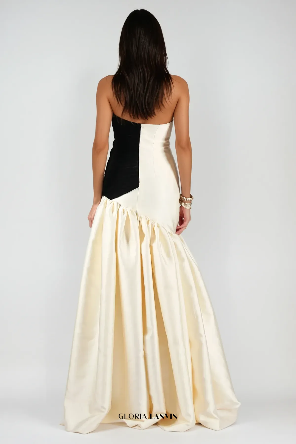 sara Satin Braided Rope Maxi Dress Gloria Lanvin