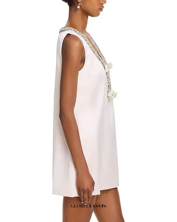 Satin Bow Mini Dress Gloria Lanvin