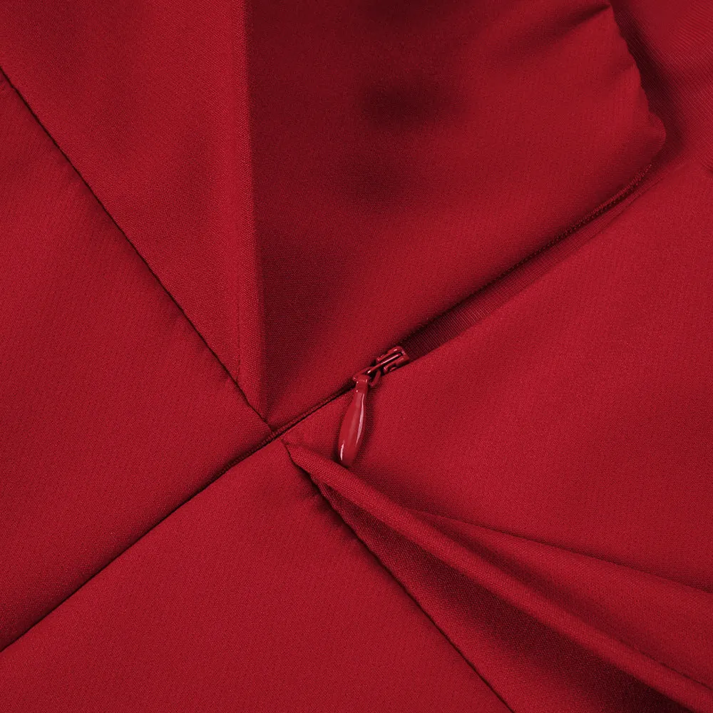 Sculptural rose mini dress in red Gloria Lanvin