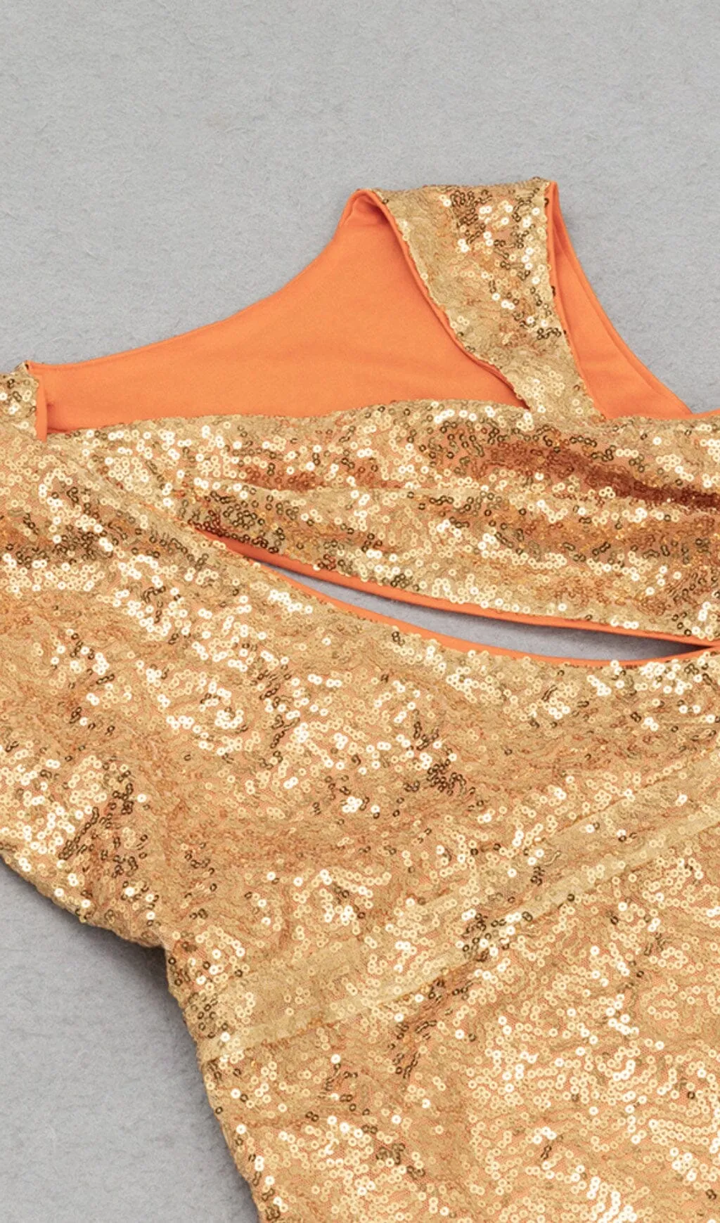SEQUIN BODYCON MIDI DRESS IN GOLD Gloria Lanvin