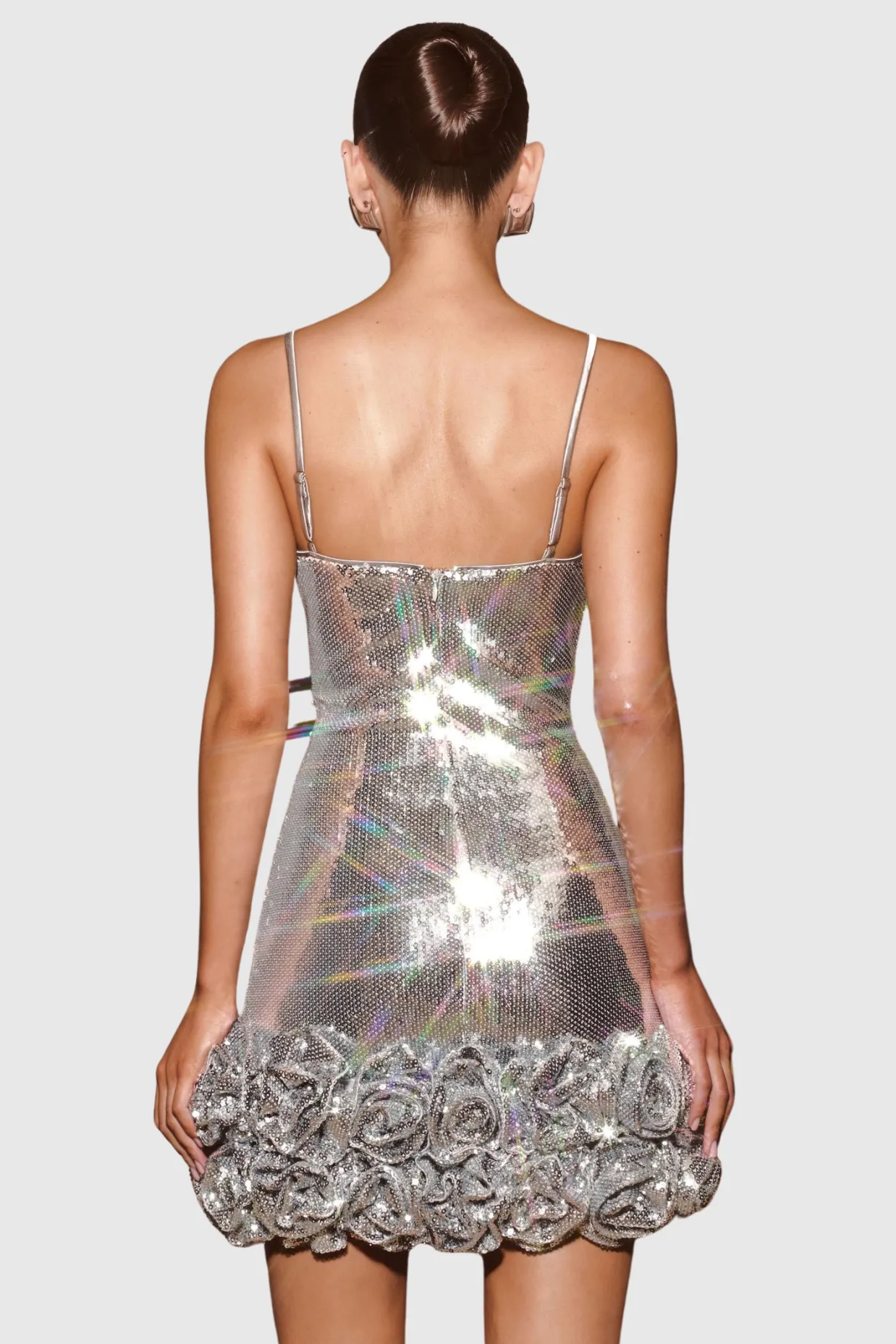 Sequin Flower Appliqu Mini Dress Gloria Lanvin