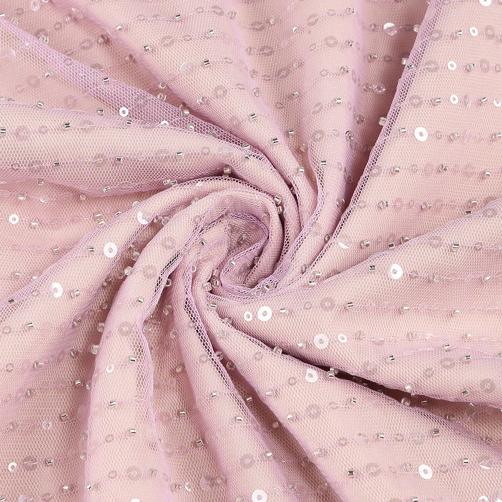 SEQUIN GLITTERING MAXI DRESS IN PALE PURPLE Gloria Lanvin