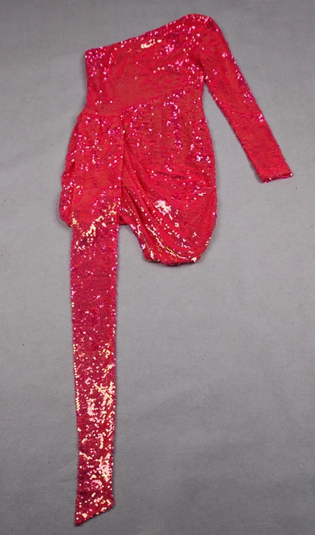 SEQUIN ONE SHOULDR MINI DRESS IN PINK Gloria Lanvin