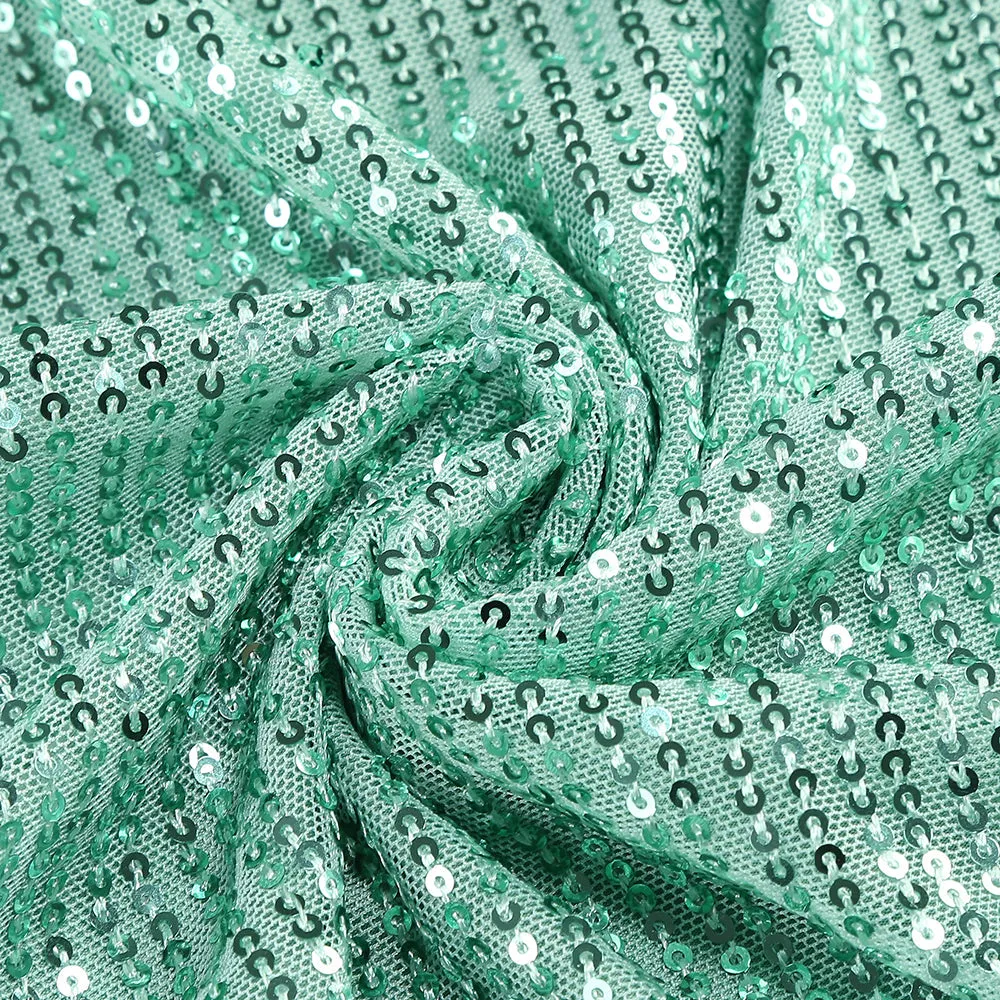 sequin ruched high slit maxi dress in green Gloria Lanvin