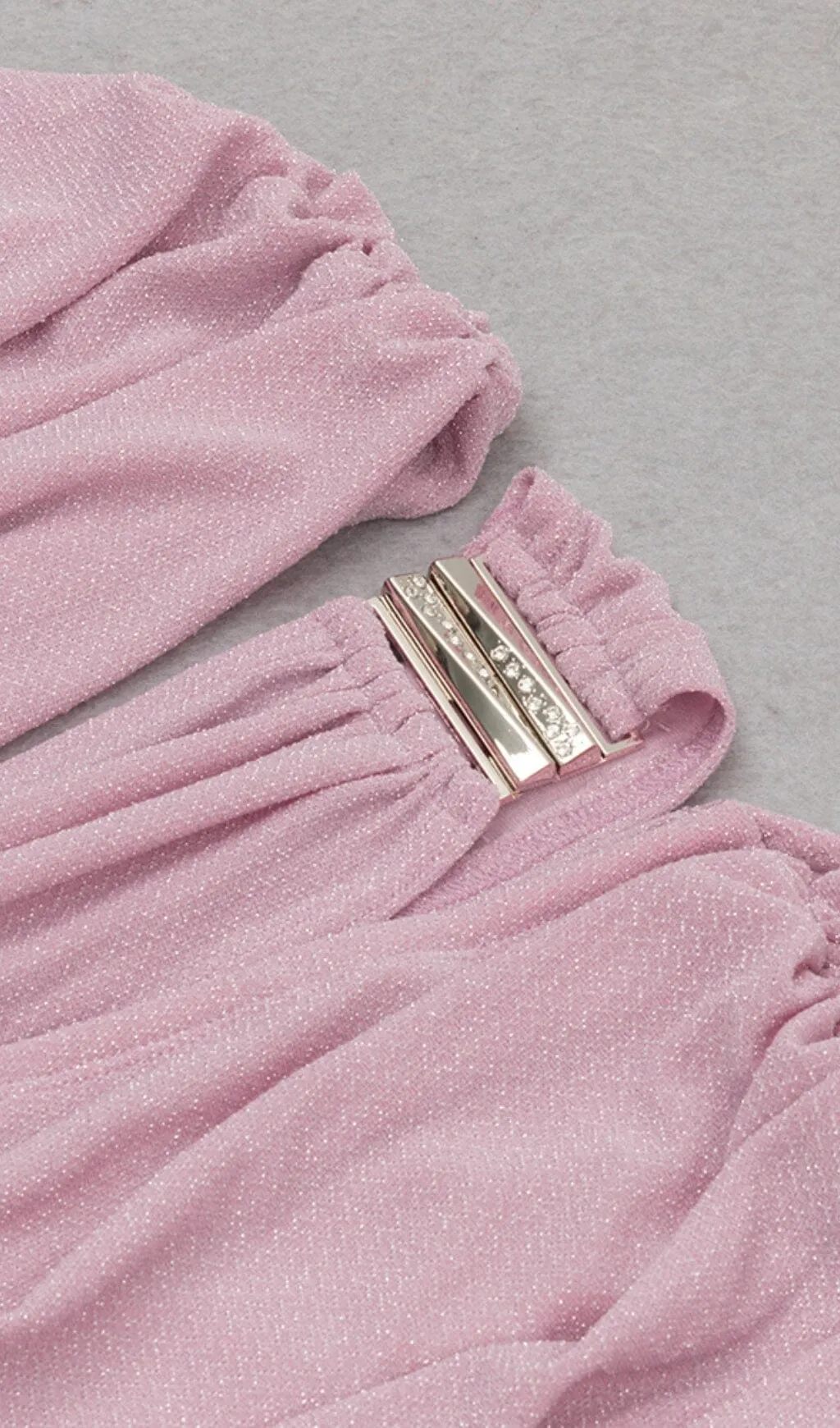 SEQUIN RUCHED MINI DRESS IN ROSE PINK Gloria Lanvin