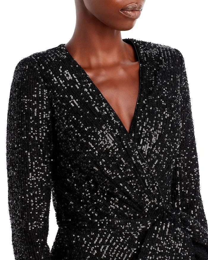 SEQUINED WRAP GOWN Gloria Lanvin