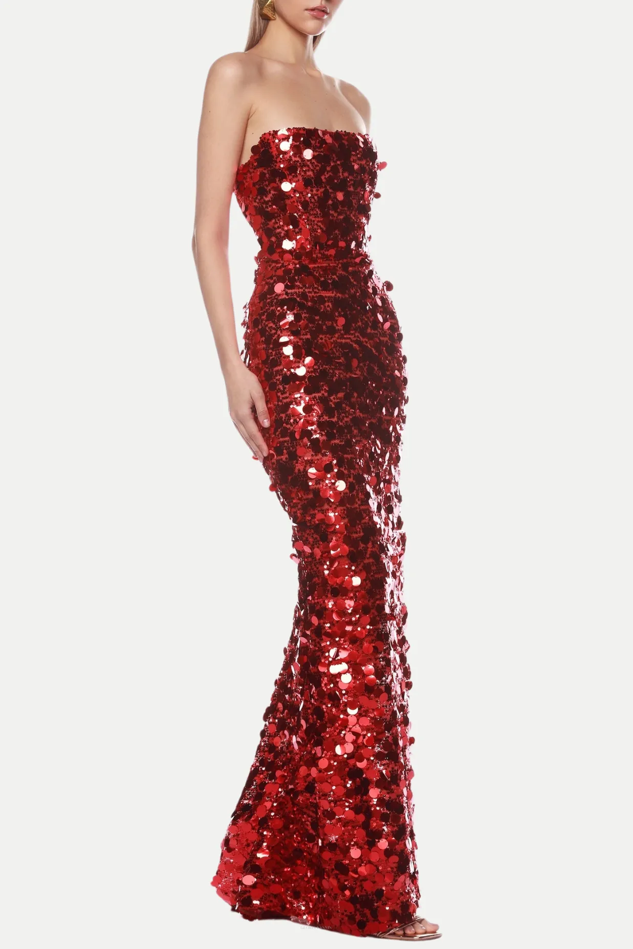Shiva Strapless Sequin Maxi Dress Gloria Lanvin